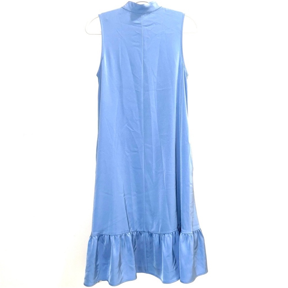 Elegant Blue Sleeveless Midi Dress - Picture 5 of 5